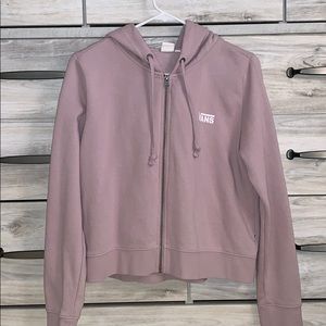 vans cropped zip hoodie